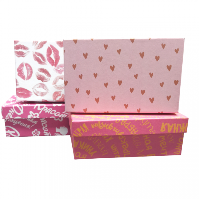 Коробка подарочная Прямоугольник 18*11*7 см АССОРТИ (4в*1)  для девушек