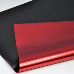 Пленка матовая двухсторонняя металл 58см*58см лист Красный