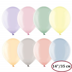 Воздушный шар латексный 14" Кристалл ассорти Экстра BUBBLE 50шт.