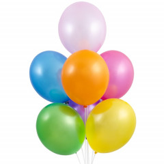 Воздушный шар латексный без рисунка 14" Металлик ассорти Экстра BUBBLE 50шт