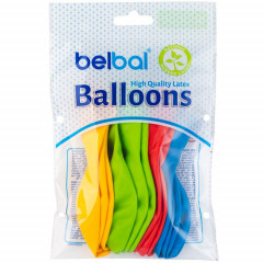 Воздушный шар латексный без рисунка 14" Пастель ассорти Тропическое