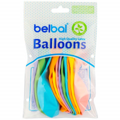 Воздушный шар латексный без рисунка 14" Пастель ассорти Экстра MACARON 12шт