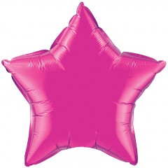 Воздушный шар фольгированный 4" ЗВЕЗДА без рисунка Пурпурный