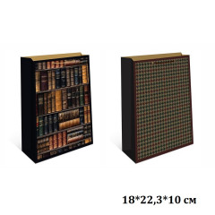 Пакет подарочный 18*22,3*10 см КНИЖНЫЙ КЛУБ Микс (2в*3)