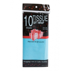 Бумага тишью Жемчужная 50х66см,10 лист. Бирюзовый