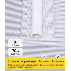 Пленка цветная 70см/200гр Плиссе Белый