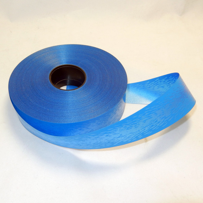 Лента простая 3/100 с рисунком Хвосты синий