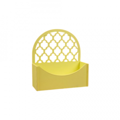 Подарочная упаковка "Конверт" с классическим рисунком, округлый (18*7*19,5) МДФ-3мм, окраш. желтый