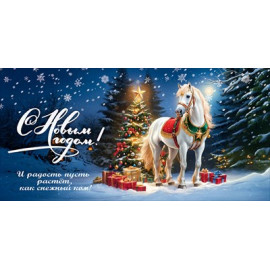 Конверт для денег "С Новым годом! И радость путь растёт, как снежный ком!"