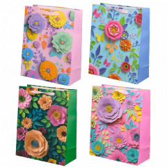 Пакет подарочный 26*32*12 см ЦВЕТЫ