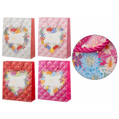 Пакет подарочный 26*32*10 см СЕРДЦЕ