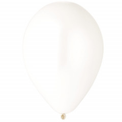 Воздушный шар латексный без рисунка 10"/01 Пастель Белый/White 100 шт