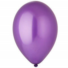 Воздушный шар латексный без рисунка 10"/34 Металлик Фиолетовый/Purple