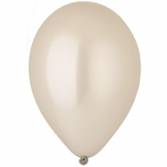 Воздушный шар латексный без рисунка 10"/38 Металлик Серебро/Silver