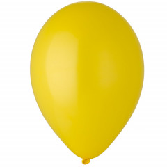 Воздушный шар латексный без рисунка 12"/02 Пастель желтый/Yellow
