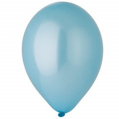 Воздушный шар латексный без рисунка 12"/35 Металлик Голубой/Light Blue