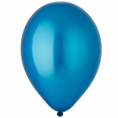 Воздушный шар латексный без рисунка 12"/54 Металлик Синий/Blue