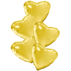 Набор фольгированных шаров 18"/45см СЕРДЦЕ Пастель Light Gold