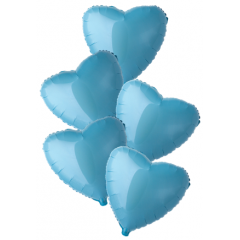 Набор фольгированных шаров 18"/45см СЕРДЦЕ Пастель Blue