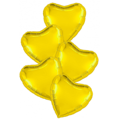 Набор фольгированных шаров 19"/48см СЕРДЦЕ Золото