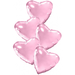 Набор фольгированных шаров 19"/48см СЕРДЦЕ Нежно-розовый