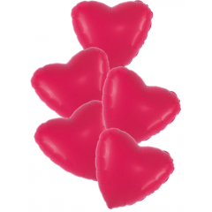 Набор фольгированных шаров 19"/48см СЕРДЦЕ Мистик Viva Magenta Сатин