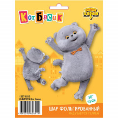 Воздушный шар фольгированный Фигура 36"/93 см Кот Басик