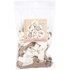 Воздушный шар латексный с рисунком 14" пастель ПушМяу 50шт