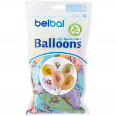 Воздушный шар латексный с рисунком 14"  пастель С Днем Рождения Царица