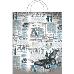 Пакет полиэтиленовый с петлевой ручкой 28х35 см Виньетка