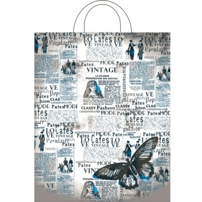 Пакет полиэтиленовый с петлевой ручкой 28х35 см Виньетка