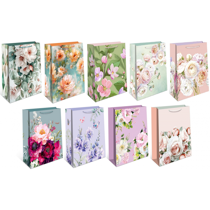 Пакет подарочный 18*22,3*10 см Женский Микс №1 (9в*1)