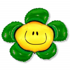 Воздушный шар фольгированный 41" Фигура Цветок зеленый 88*104 см