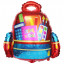 Воздушный шар фольгированный 25" ФИГУРА Рюкзак школьный красный 64 см