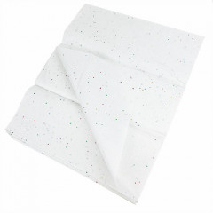 Бумага тишью 51*66 см 10 листов БЕЛЫЙ с БЛЁСТКАМИ