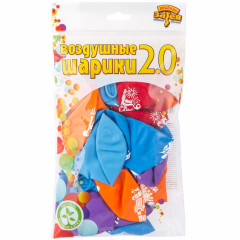 Шар латексный с рисунком 12" пастель С Днем Победы!