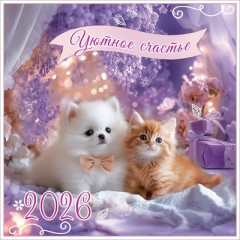 Календарь перекидной на 2026 год "Уютное счастье"