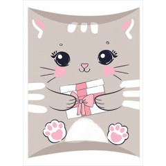 Коробочка для подарка без надписи (кошечка с подарком)
