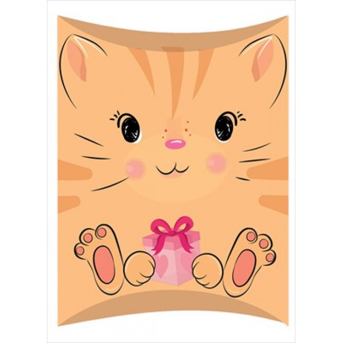 Коробочка для подарка без надписи (тигрёнок)