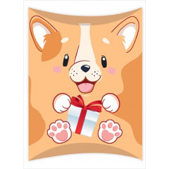 Коробочка для подарка без надписи (собачка)