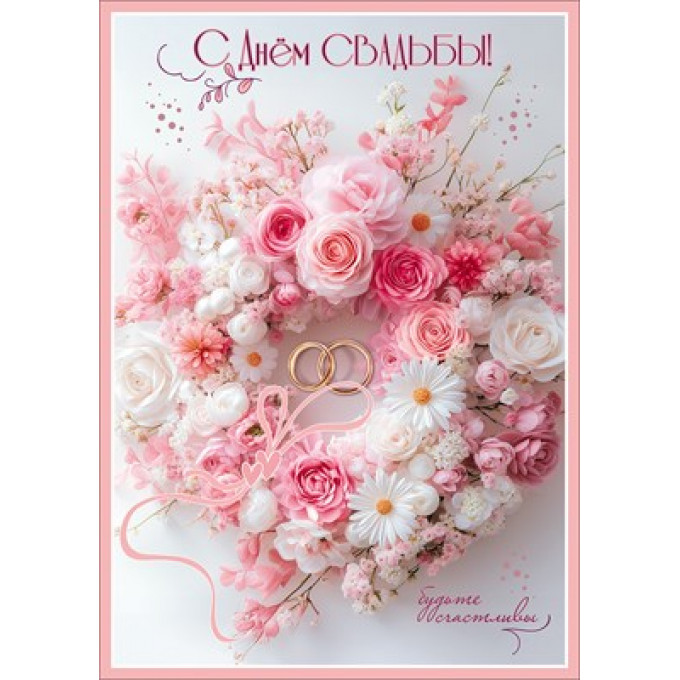 Открытка "С Днём Свадьбы!"