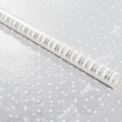 Пленка цветная 70см/200гр Мелкие сердца белый