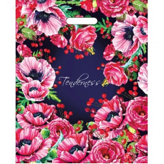 Пакет полиэтиленовый с вырубной ручкой 38х47 см Нежность ламинация