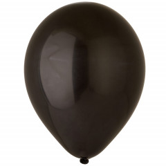 Воздушный шар латексный без рисунка 5"/14 Пастель Черный/Black