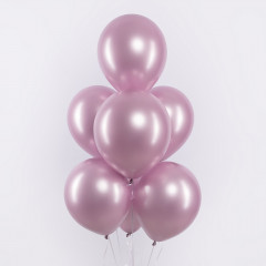 Воздушный шар латексный 12''/30 см хром Сиреневый лайт, 50 шт
