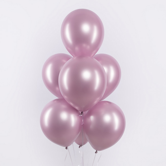 Воздушный шар латексный 12''/30 см хром Сиреневый лайт, 50 шт
