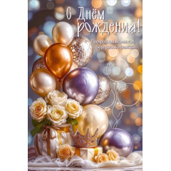 Открытка "С Днём рождения! Прекрасных моментов..."