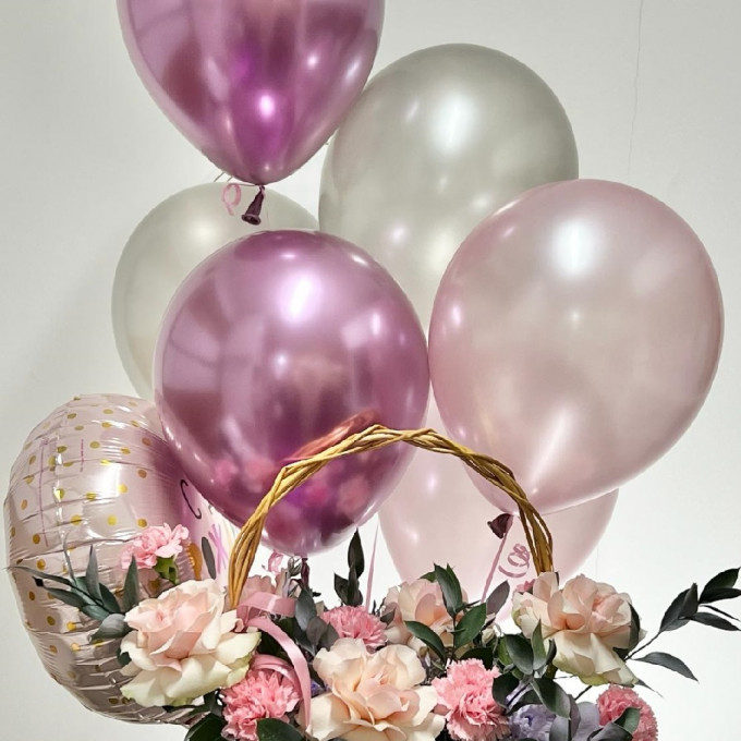 Воздушный шар латексный 10"/25 см Хром Ассорти 50 шт