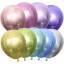 Воздушный шар латексный 10"/25 см Хром Ассорти 50 шт