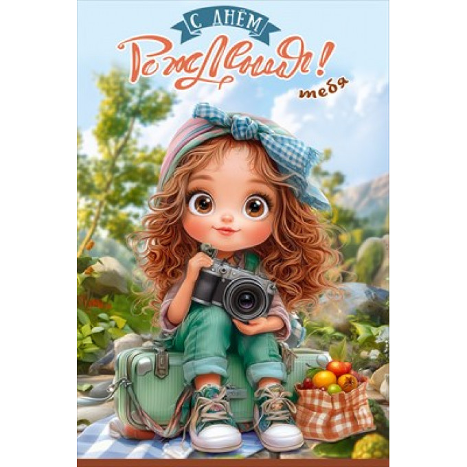 Открытка "С Днём рождения! Тебя"